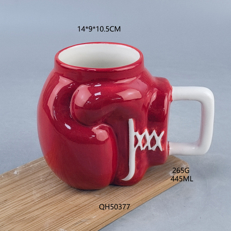 Extraños guantes de boxeo transfronterizos tazas de cerámica tazas de café de cerámica artesanía decoración de mesa
