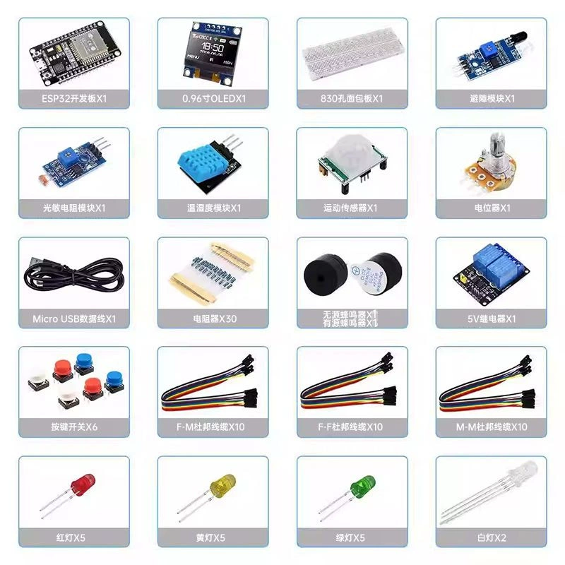 [Набор для разработки IoT на ESP32, совместим с Arduino, поддержка Python, Bluetooth, Wi‑Fi, учебное пособие]