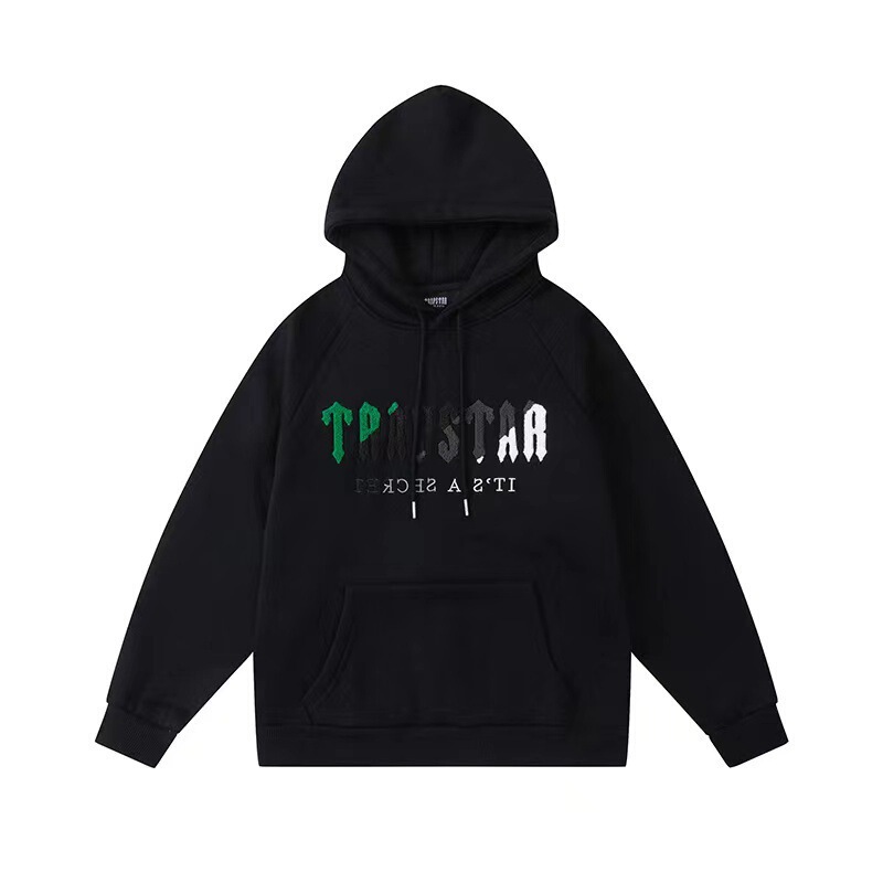 外贸Trapstar经典款彩虹渐变字母印花设计感宽松休闲百搭连帽卫衣|undefined