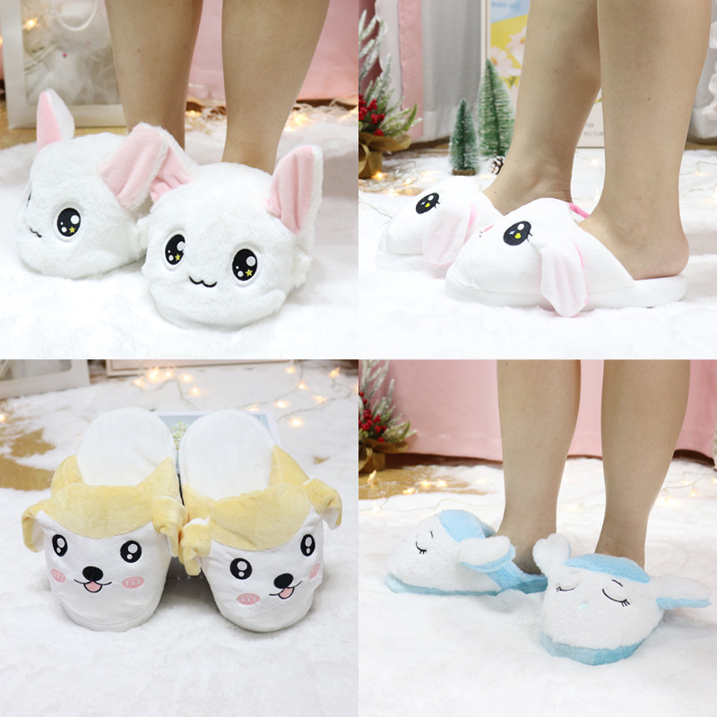 New Style Slippers with Moving Ears, Creative Big-Eared Dog Slippers That Move When You Step on Them, Winter Slippers New Style Slippers with Moving Ears, Creative Big-Eared Dog Slippers That Move When You Step on Them, Winter Slippers