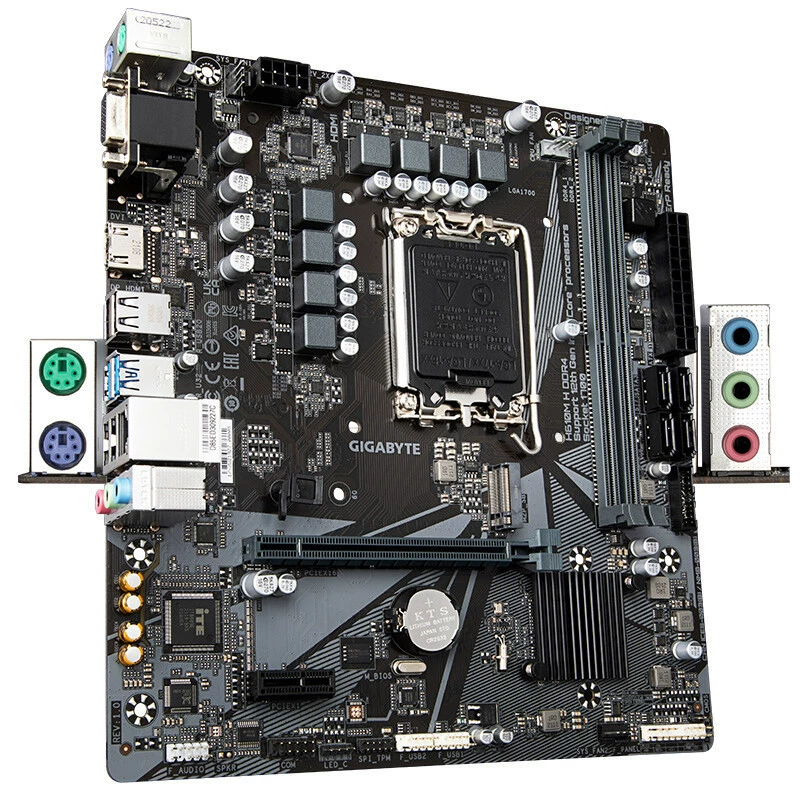 Материнская плата GIGABYTE H610MH DDR4, поддержка процессоров 12-го поколения Intel Core