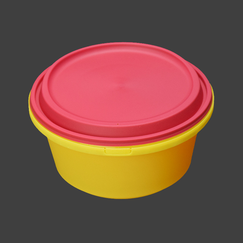 Tazón de embalaje para llevar desechable redondo imprimible engrosado plástico a prueba de fugas sopa en polvo sopa tazón picante caja de arroz caliente