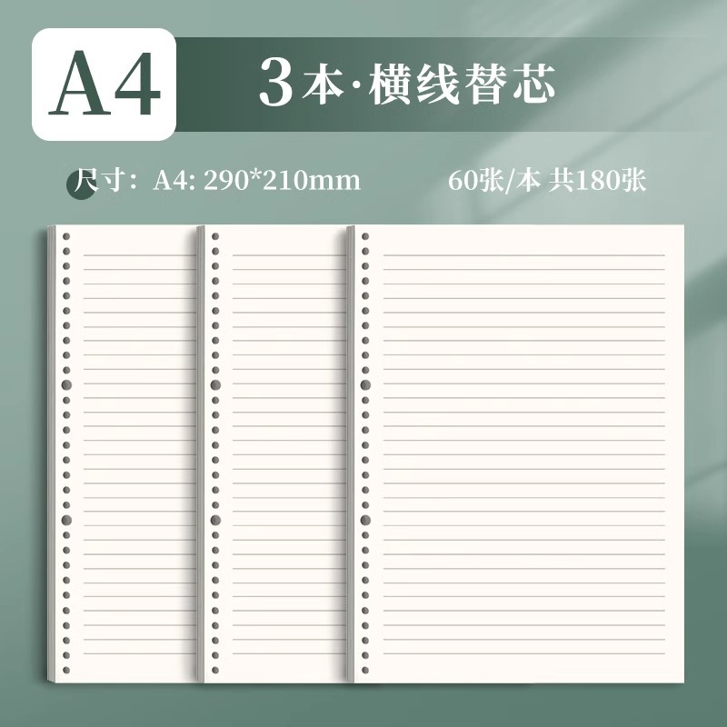 A4 • horizontal line core • 3 books (360 p. 360)