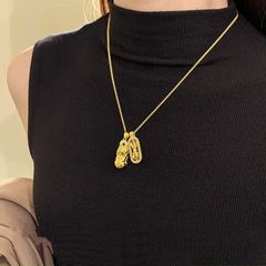 Wei Xue の同じスタイルのショパン ネックレス、貔貅 キングコング ペストリー ダイヤモンド ペンダント、ひょうたん ペンダント、重ね付け可能な鎖骨チェーン、ガールフレンド用