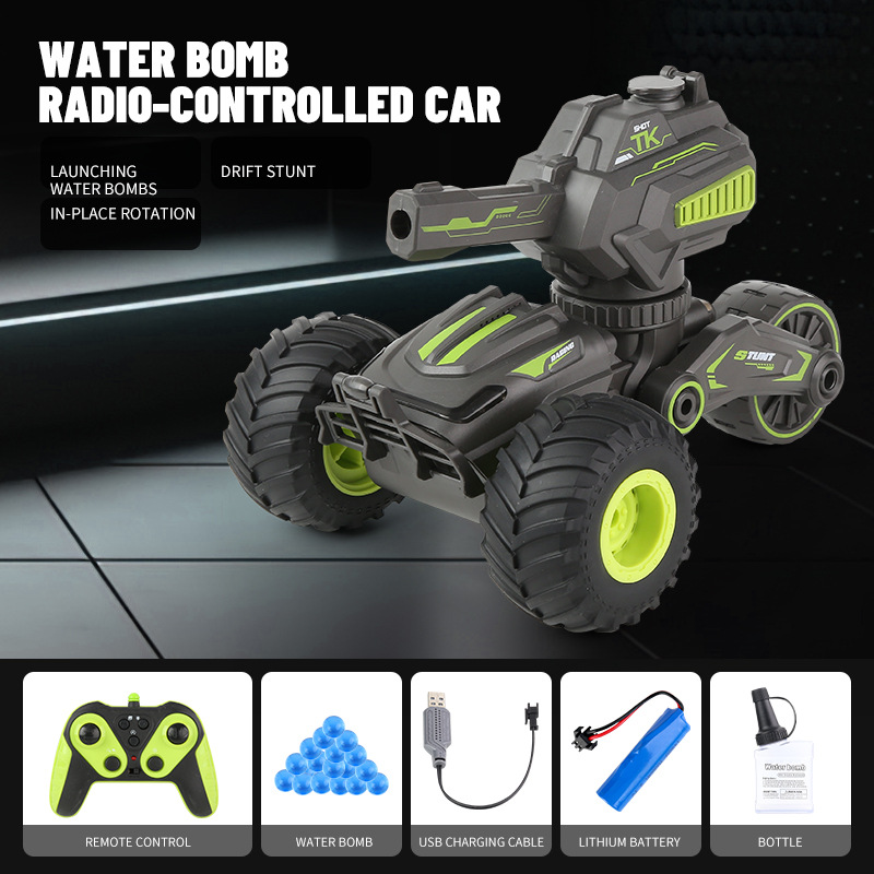 IQ0EM 2.4g two-in-one water bullet bubble car remote control car double handle drift remote control boy toy