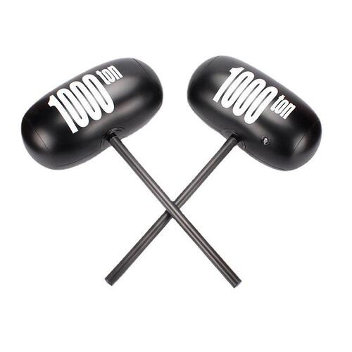 Large Color Thousand Ton Hammer Inflatable Toy 1000 Ton Black Hammer Cartoon Leather Hammer Floor Push Scan Code Gift Props
