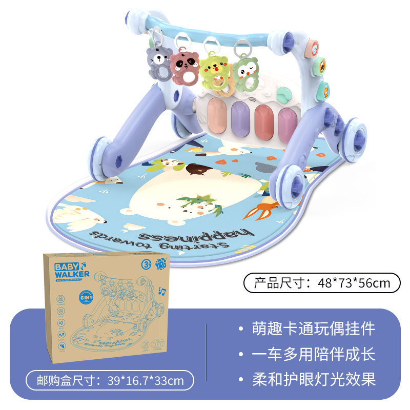 Marco de fitness de andador multifuncional azul