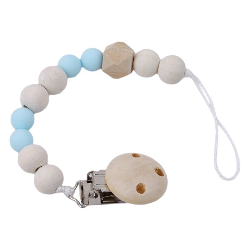 Деревянная Соска-пустышка зажим пустышка цепь игрушка детская соска анти-капля цепи укус Бука Деревянный зажим анти-капля цепи