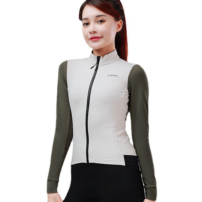 Inbike nuevo 2023 Otoño e Invierno bicicleta montar manga larga color sólido costura moda multi-Bolsillo ciclismo ropa