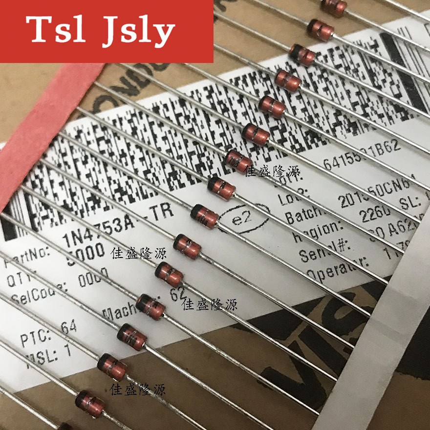 稳压管直插 1N4753A-TR DO-41 1W 36V 原装玻璃二极管 IN4753A