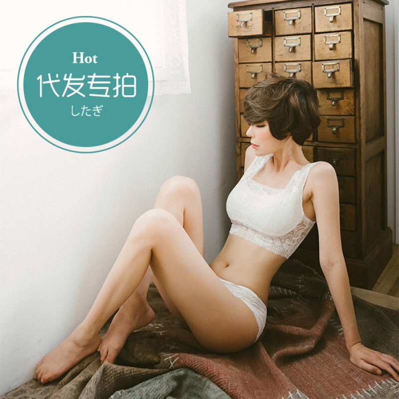 One-piece delivery wholesale autumn and winter pure cotton lace lace-up pure cotton sexy girl low waist briefs fat times