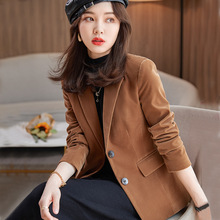 金丝绒西装外套女2023春秋新款韩版时尚休闲气质英伦风小西服