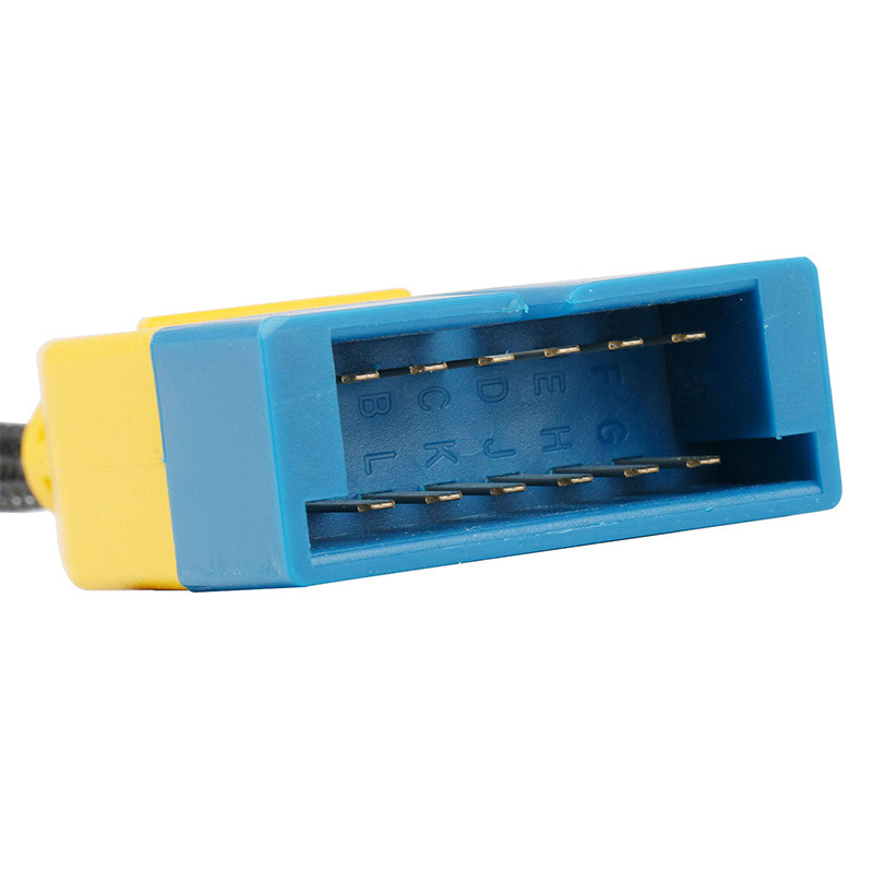 AUTOOL OBD adaptador de cable de extensión de nylon uno-a-uno OBD12pin coche de interfaz de diagnóstico a 16pin