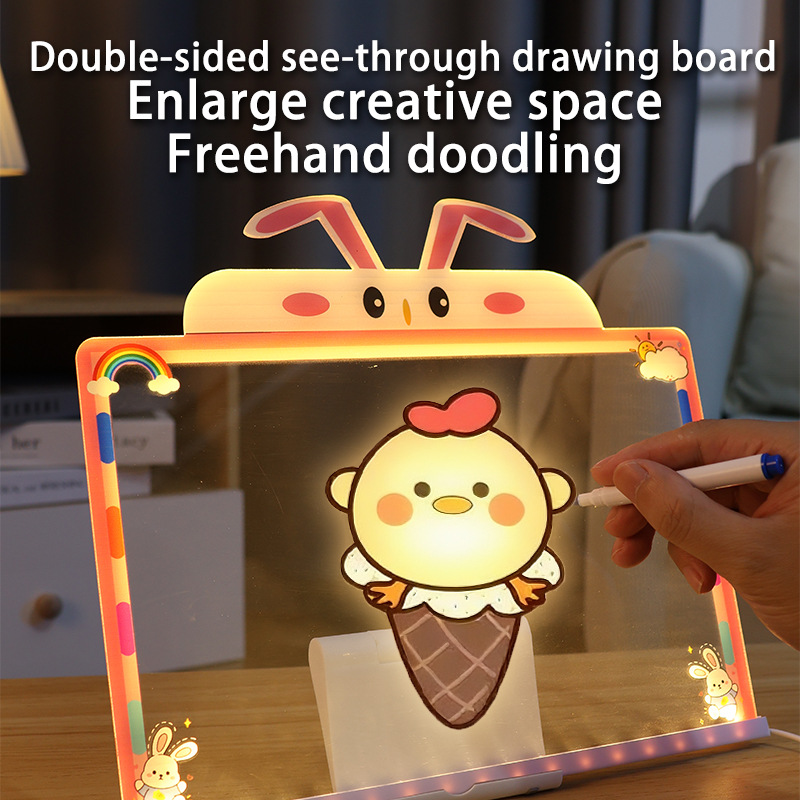 cartoon acrylic drawing board writing