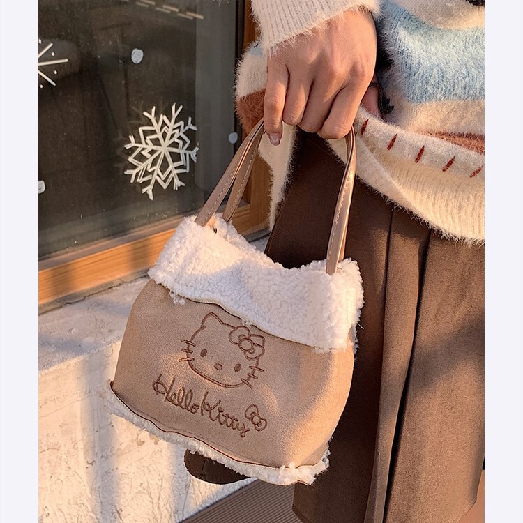New Plush Suede Tote Bag Mini Handbag Crossbody Bag Women's Bag Girl's Chain Lambswool Bag New Plush Suede Tote Bag Mini Handbag Crossbody Bag Women's Bag Girl's Chain Lambswool Bag