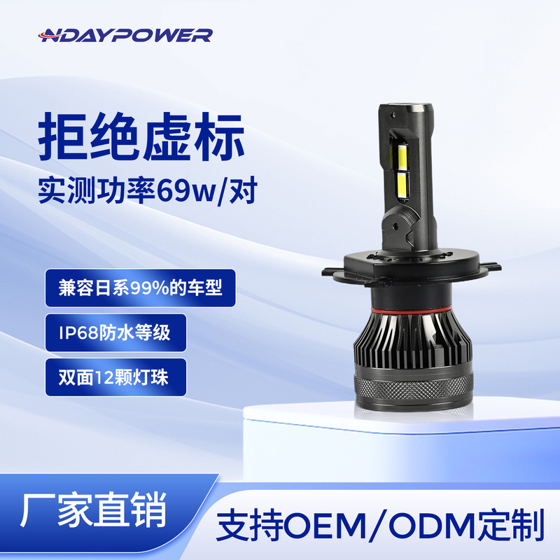 厂家直销汽车LED大灯货车H7 H1远近光H4高亮9005雾灯聚光车灯|undefined