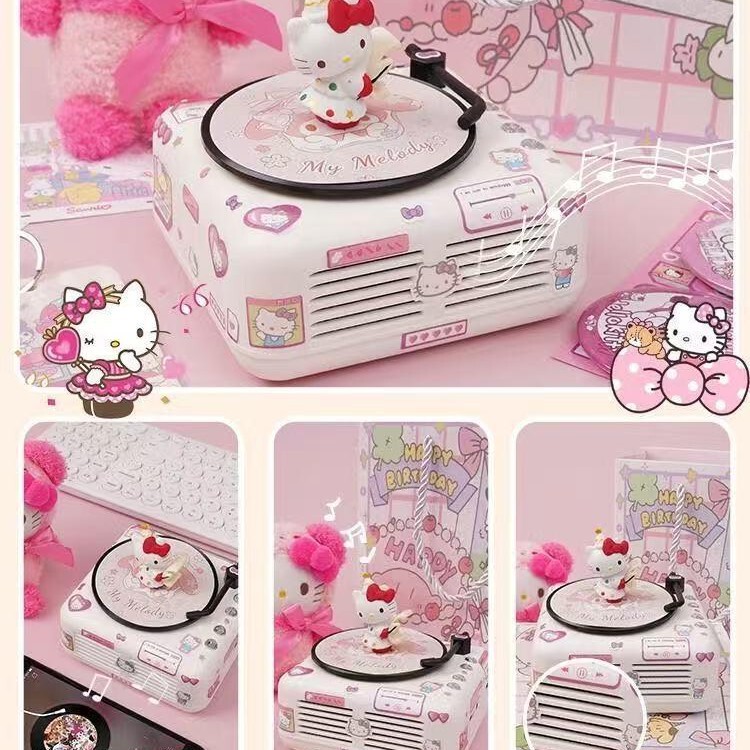 ハローキティ レトロ Bluetooth スピーカー 小型 新しい KT 猫オーディオ 誕生日プレゼント 女の子の親友へ|undefined