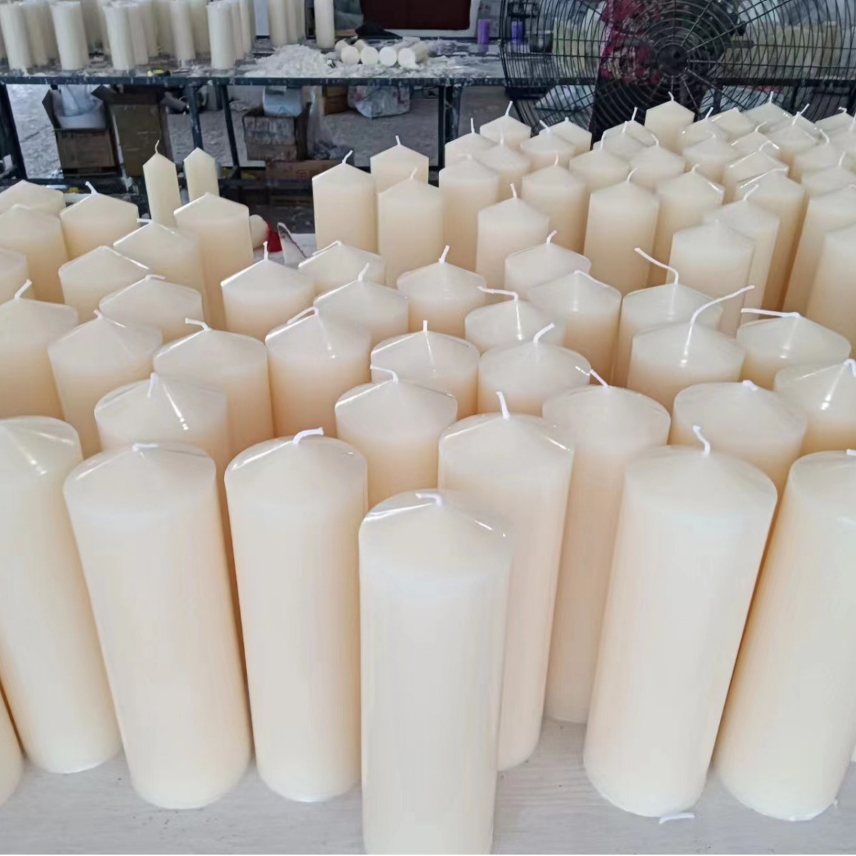 Pointed White Customizable Various Sizes Cone Candle_voghion.com