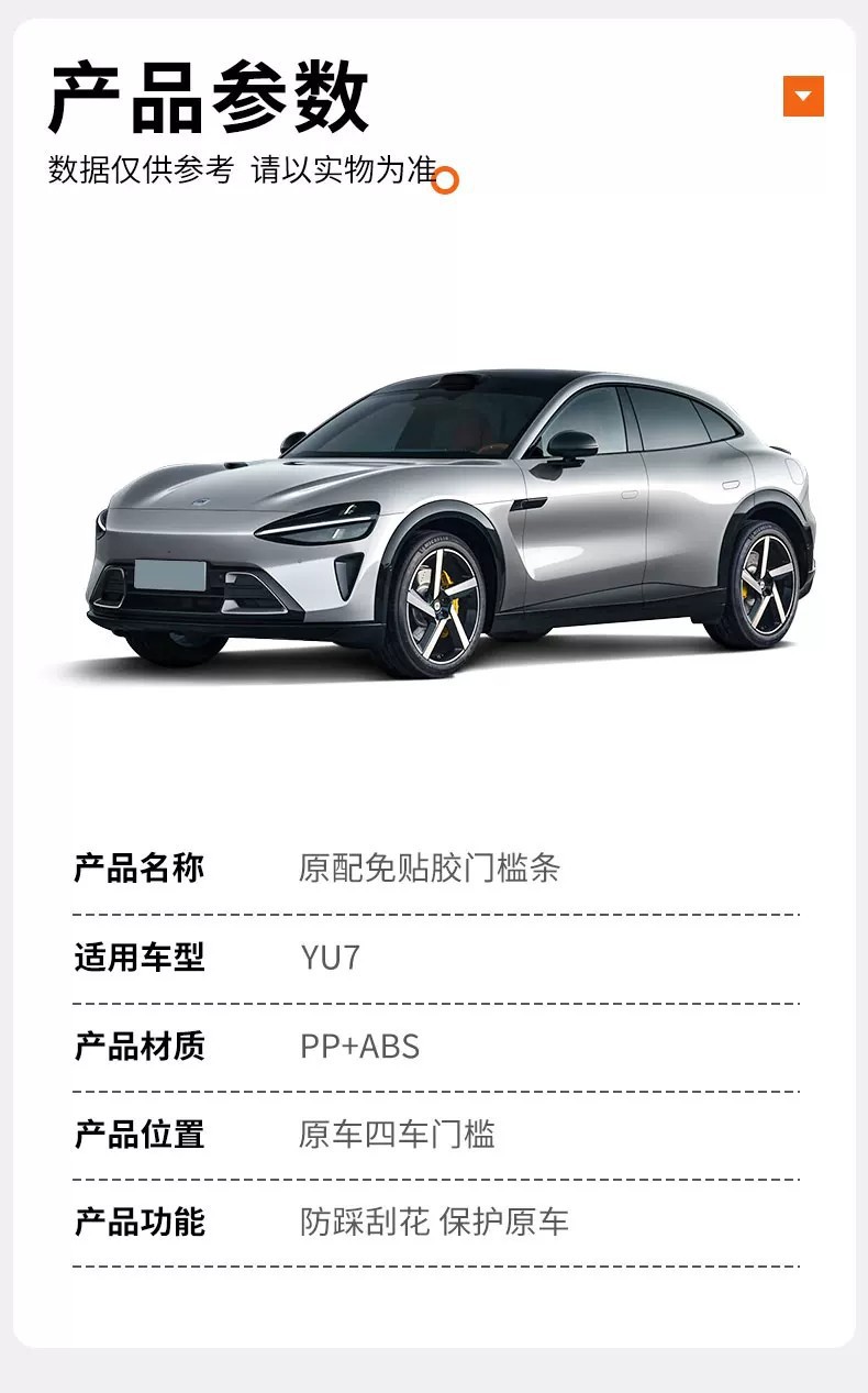 Suitable for Xiaomi Yu7 New Su7 Glue-Free Threshold Strip Carbon Fiber Pattern Upgraded Version Welcome Pedal Anti-Scratch Protective Plate