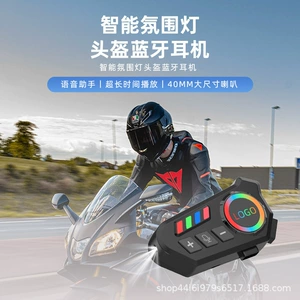 Motosiklet Kask Bluetooth Qulaqlıq Rəngli İşıqlar, Musiqi, Səs-küyün Azaldılması