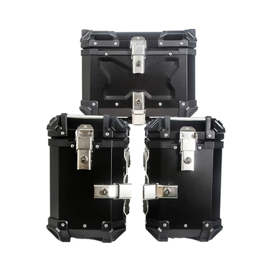 Motorcycle trunk, aluminum alloy three-box rack tail