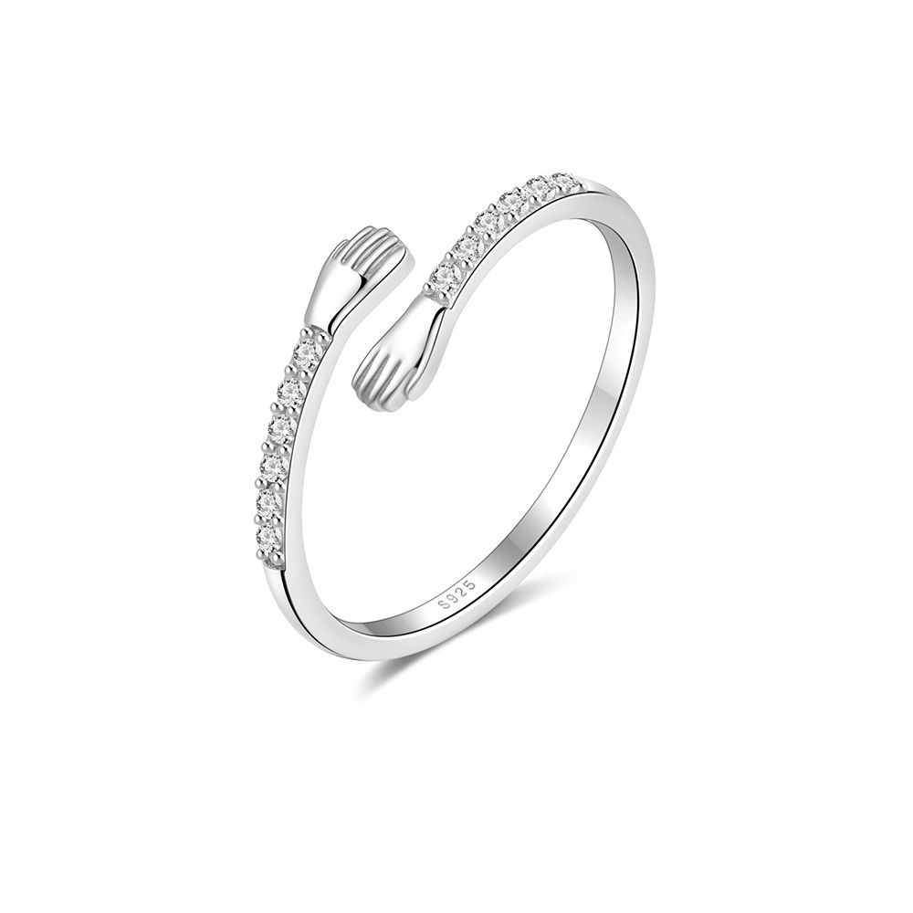 2g Weight Zircon Inlay Material Open Rings Classification Adjustable Ring Size 1 Piece Quantity Daily Occasion 925 Sterling Silver Material Cross, Heart Shape, Butterfly Pattern All Seasons Season Women's Gender Plating, Inlay Design Simple Style, IG Style Style 925 Sterling Silver Zircon Cross Heart Shape Butterfly Open Rings 925 Sterling Silver Rings 51