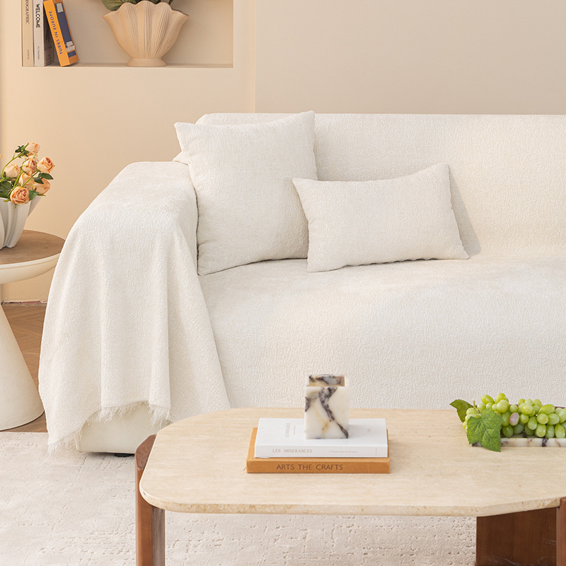 Luz Yi sólido sofá Chenille gable lujo ligero de alto nivel toalla de sofá anti-gato rascar cojín cubierta completa cubierta mayorista