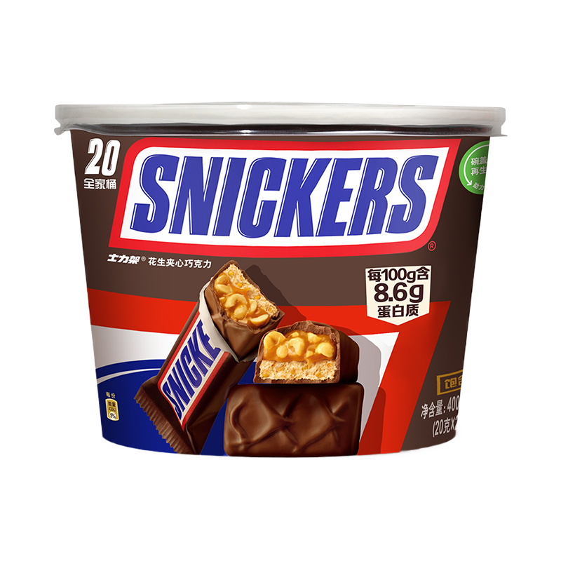 [매장 인기상품] - 스니커즈 땅콩샌드위치 초콜릿 400g*1통 (20gX20개)