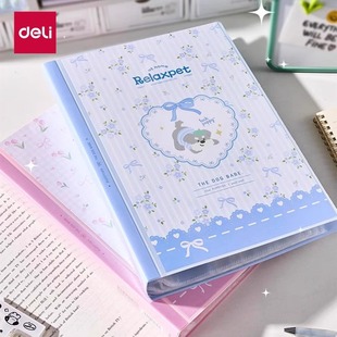 Efficient Student Document Folder Multi-Layer A4 File Bag Transparent Document Organizer with Fresh Floral Cute Design for Storage and Drawing