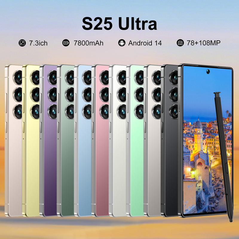 Tk Hot-Selling Model S25 Ultra Brand New Cross-Border Smartphone with 16+1Gb Memory, Large Screen, Direct Shipment from Factory