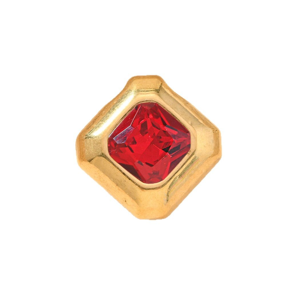 Un solo colgante de venta transfronteriza accesorios de acero inoxidable de fundición biselada cuadrada colgante de zircón 18K accesorios de oro