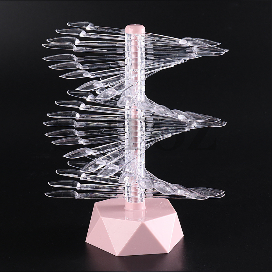 New Nail Beauty Tools 60 PCs Spiral Color Card Nail Design Decoration Modeling Template Display Stand Factory Direct Supply