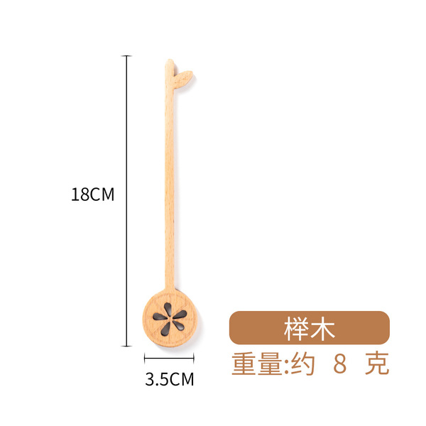 Wooden creative coffee cartoon mixing stick for home use