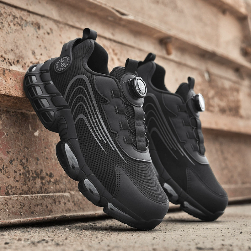 Новые стильные мужские туфли по охране труда летом, противоударная и противопрокольная стальная повязка на голову со стальной пластиной, изоляционная сварка, дышащие мужские туфли