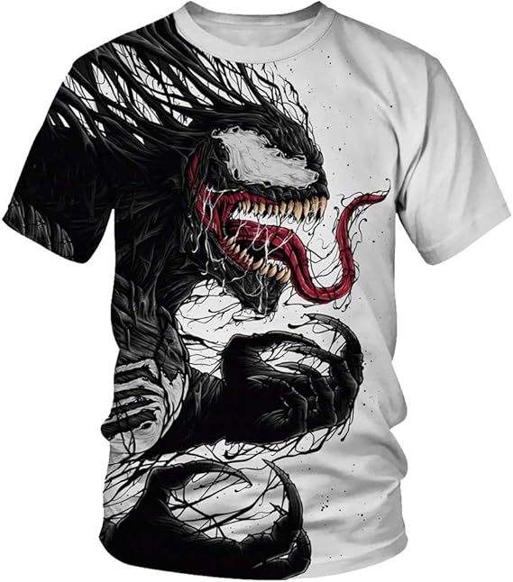 2024 moda 3D impresión digital spot hombres verano calle personalidad suelta manga corta transpirable cuello redondo camiseta