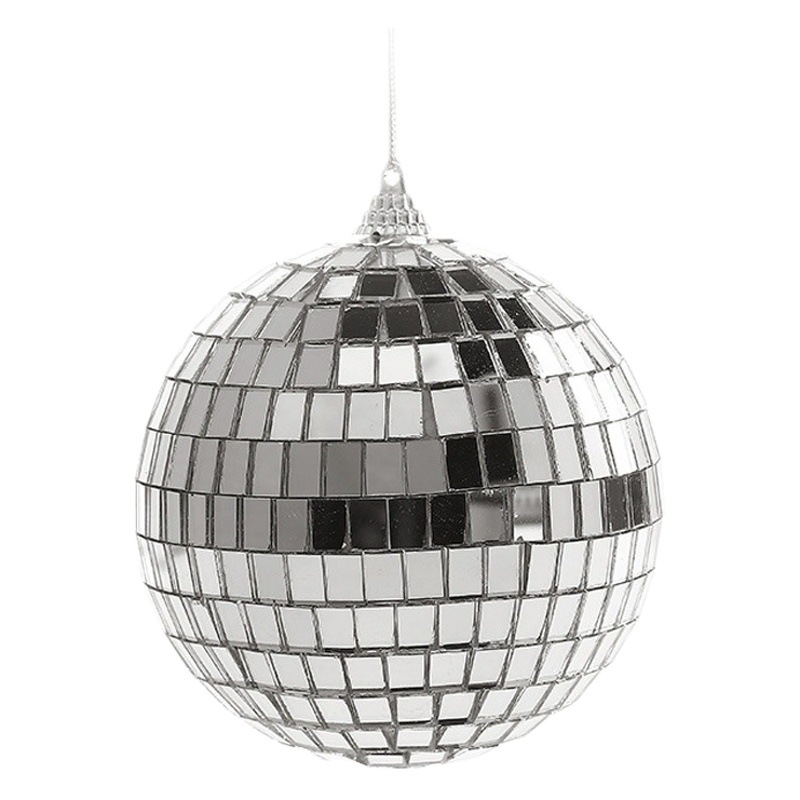 Disco bola de espejo bola láser de vidrio decoración de pastel de Amazon transfronterizo 2025 nueva decoración bola de Navidad