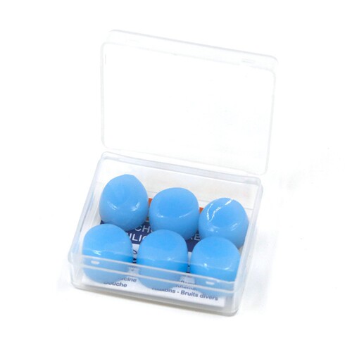 Noise-blocking earplugs for sleep, 6 pieces of noise reduction earplugs, wholesale travel aviation swimming silicone earplugs