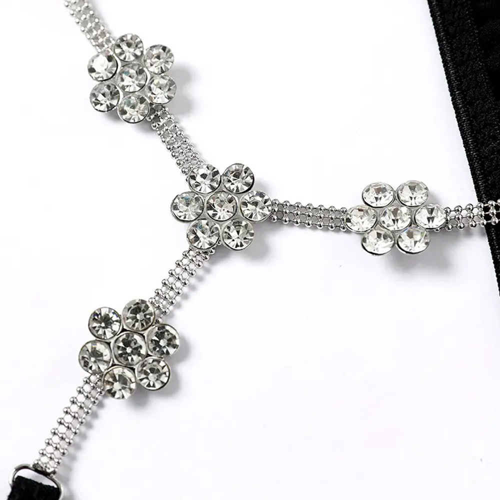 Fashion Geometric Flower Alloy Plating Artificial Gemstones Womenu0027S Body Chain