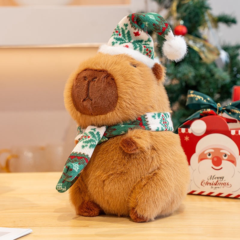 Regalos de Navidad Papá Noel juguetes de peluche bufandas rojas lindas pingüinos osos polares muñecas al por mayor