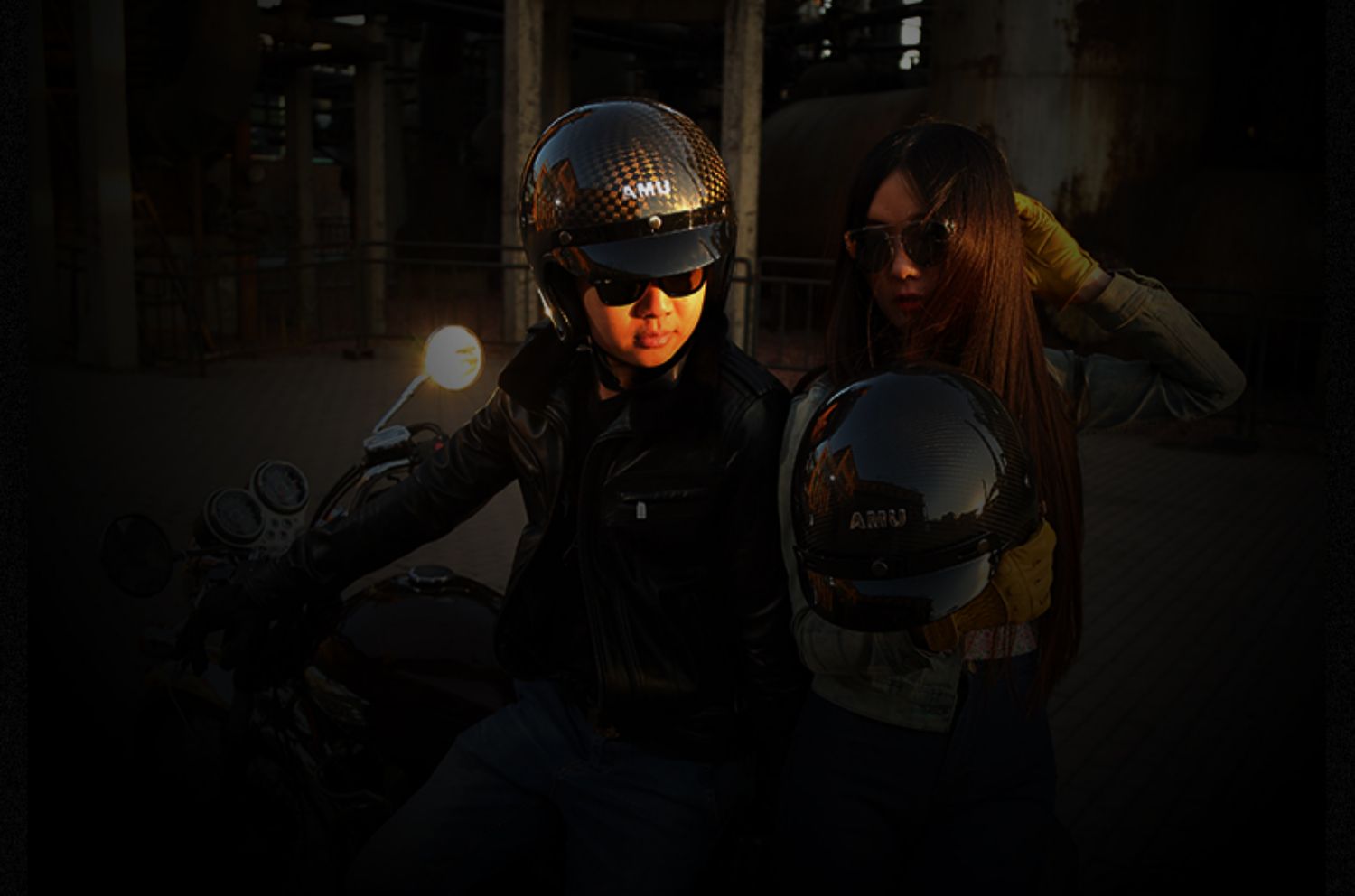 Carbon Fiber Retro Half Helmet Summer Motorcycle Helmet