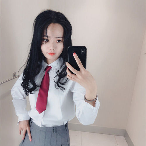 DK uniform ins cool Harajuku small tie women's trendy Korean version solid color decoration college style JK student Japanese bow tie