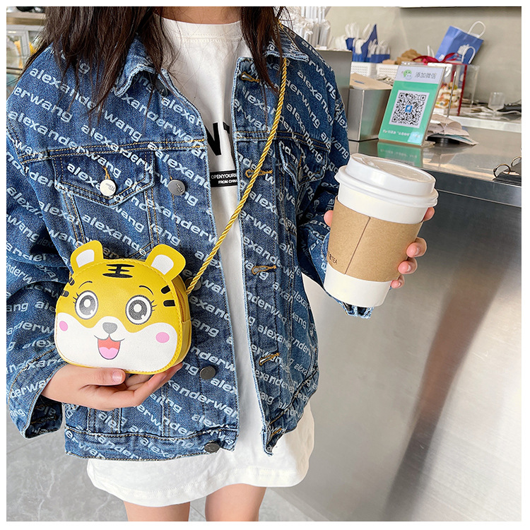 2022 Year of the Tiger New Children's coin Purse, Auspicious Tiger crossbody fashionable pu cute single-shoulder bag for both men and women undefined