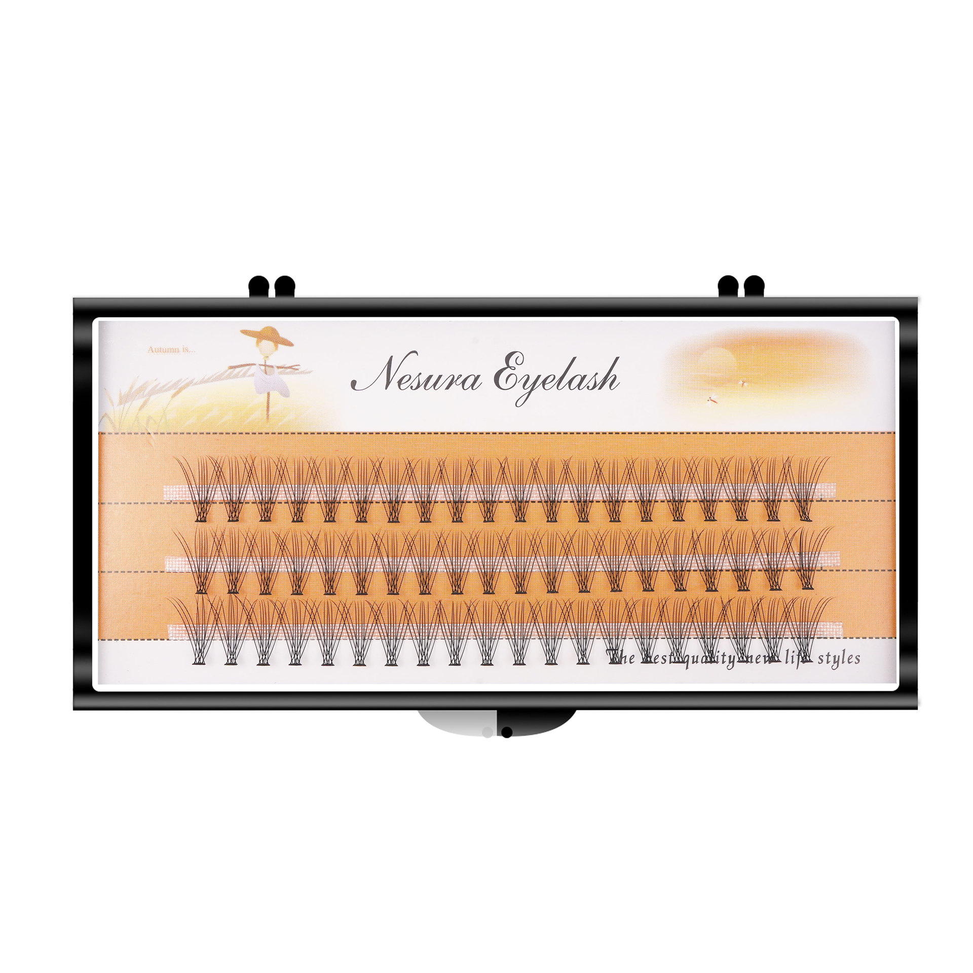 10P vello falso pestañas ultra suave de agua de fusión en caliente, un solo racimo de imitación natural de las pestañas de la madre, pestañas autoinjerto