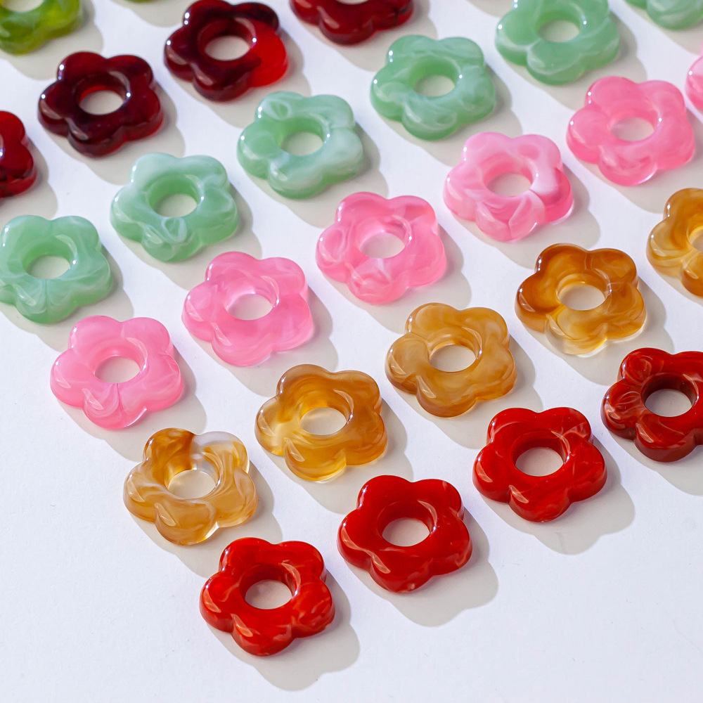 20 PCS/Package 20 * 19mm Hole 6~9.9mm Arylic Flower Pendant display picture 5