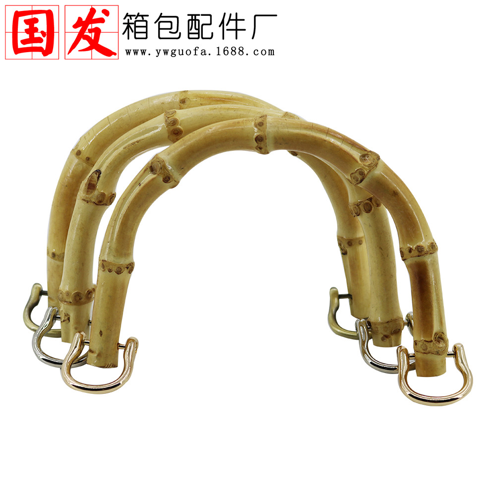 15.5cm bambú brazalete de mano de color primario portátil de color ligero de bambú real portador de mano [agujero izquierdo y derecho] con botón