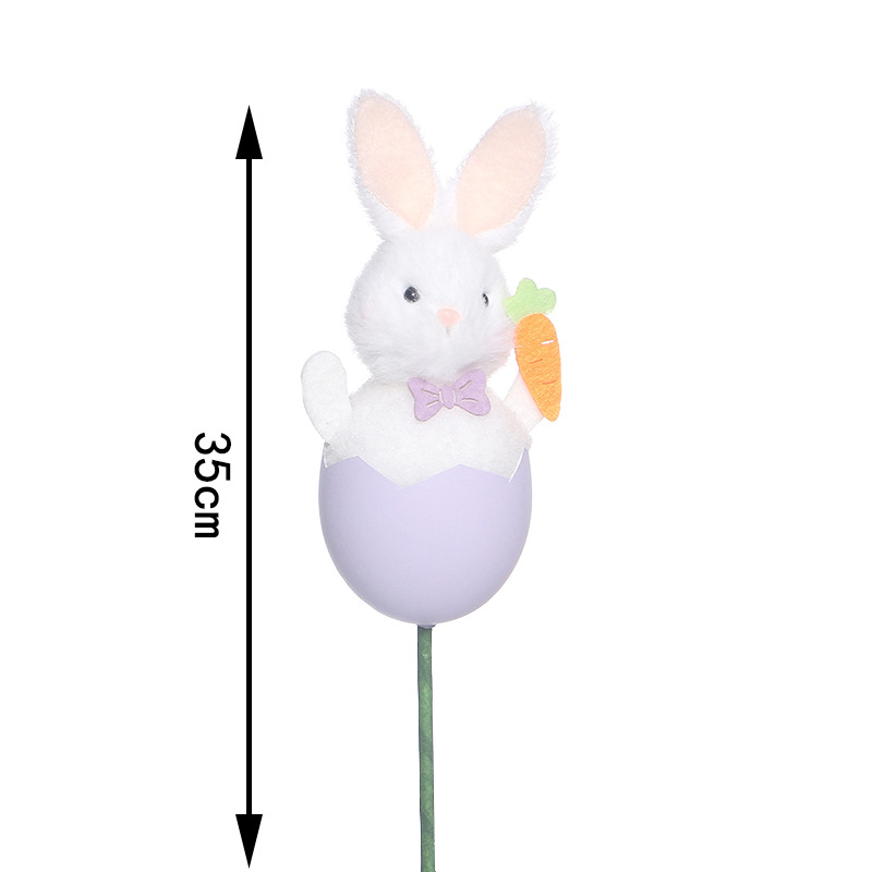 Conejito de Pascua cáscara de huevo hecha a mano decoración doméstica primavera de Pascua decoración de fiestas de Pascua suministros de Pascua