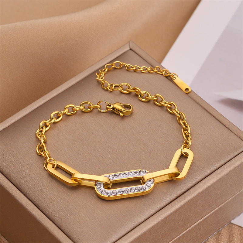 Corea del Sur Dongdaemun moda pulsera de acero de titanio nicho mujer diseño de acero inoxidable sensación de alta calidad joyas de pulsera transfronteriza universal