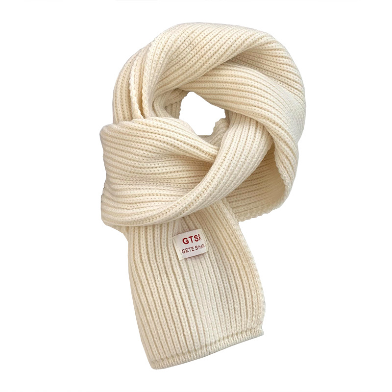 Bufandas coreanas 2025 nuevo engrosado calentamiento suave glutinoso clay azul sólido lana bufandas de cuello al por mayor