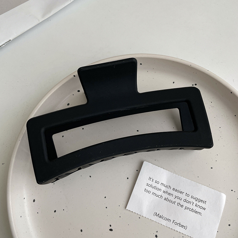 Milk Brown horquilla grande hacia atrás cabeza clip de pelo tocado de las mujeres principios de primavera de alto grado updo tiburón horquilla