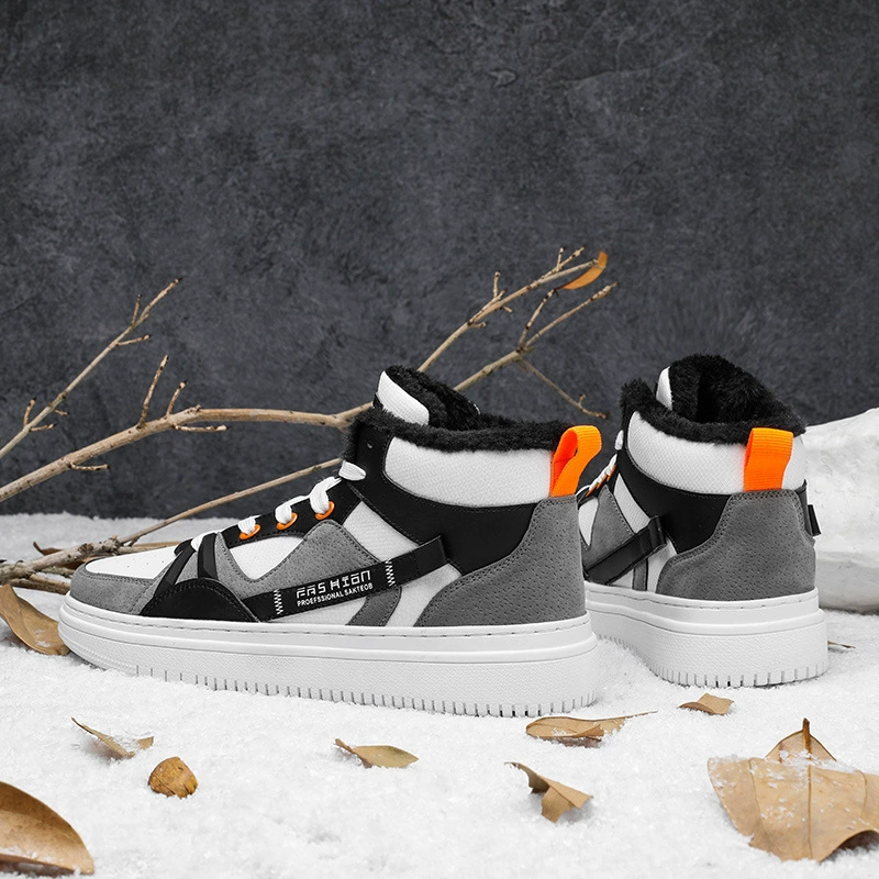 Wear-resistant high demi-season non-slip trend set, sneakers, universal casual footwear for hiking, Korean style